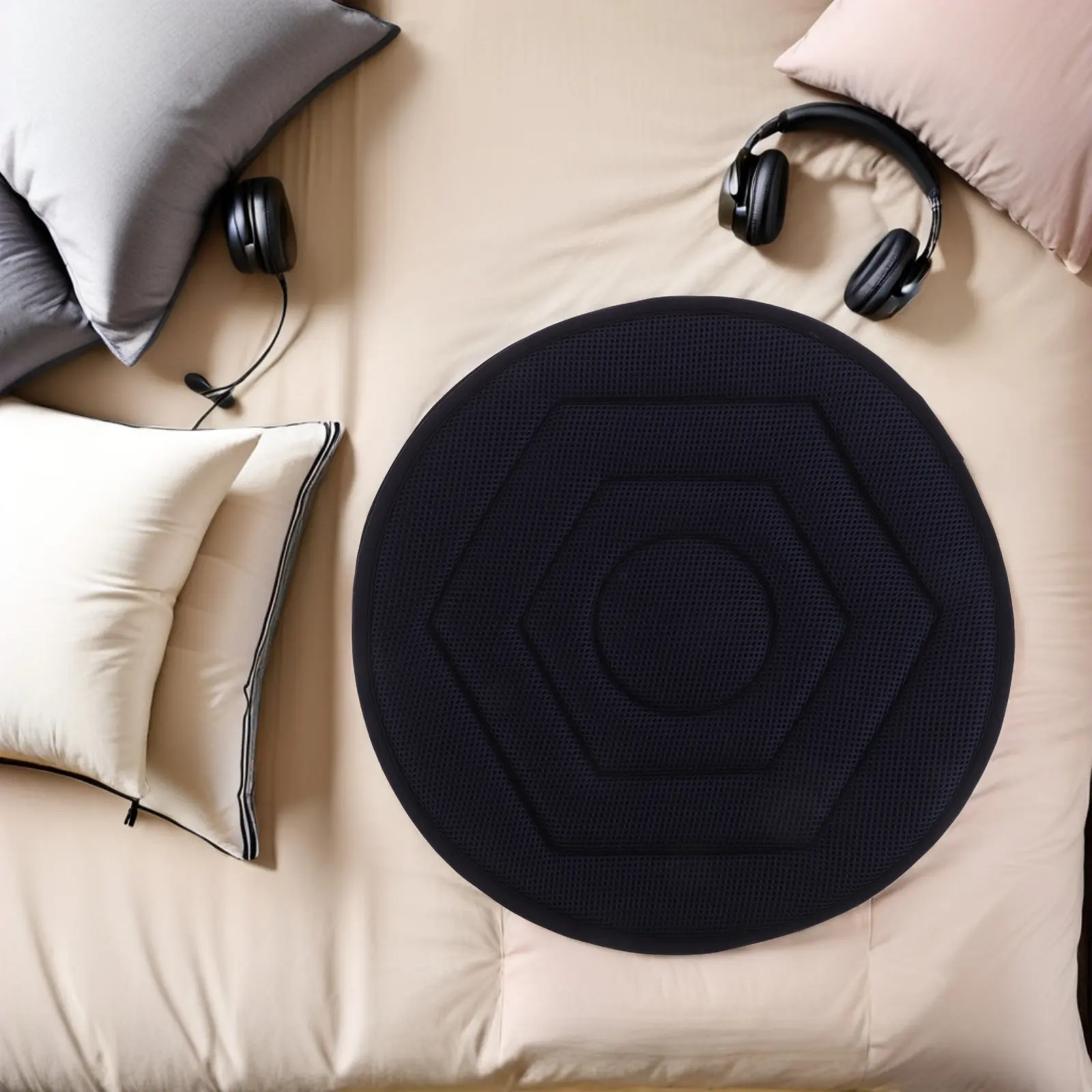 Car Rotating Seat Cushion 15 Inch 360 Degree Swivel for Elderly Pregnant Women Portable Driving Seat Pad Non Slip Round Support