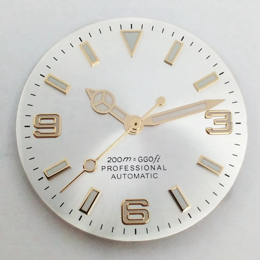 29mm Sterile Watch Dial With Hands Cyan Luminous For NH35 NH36 ETA2836 Miyota 8215 8205 821A DG2813 ETA2824 PT5000 Movement