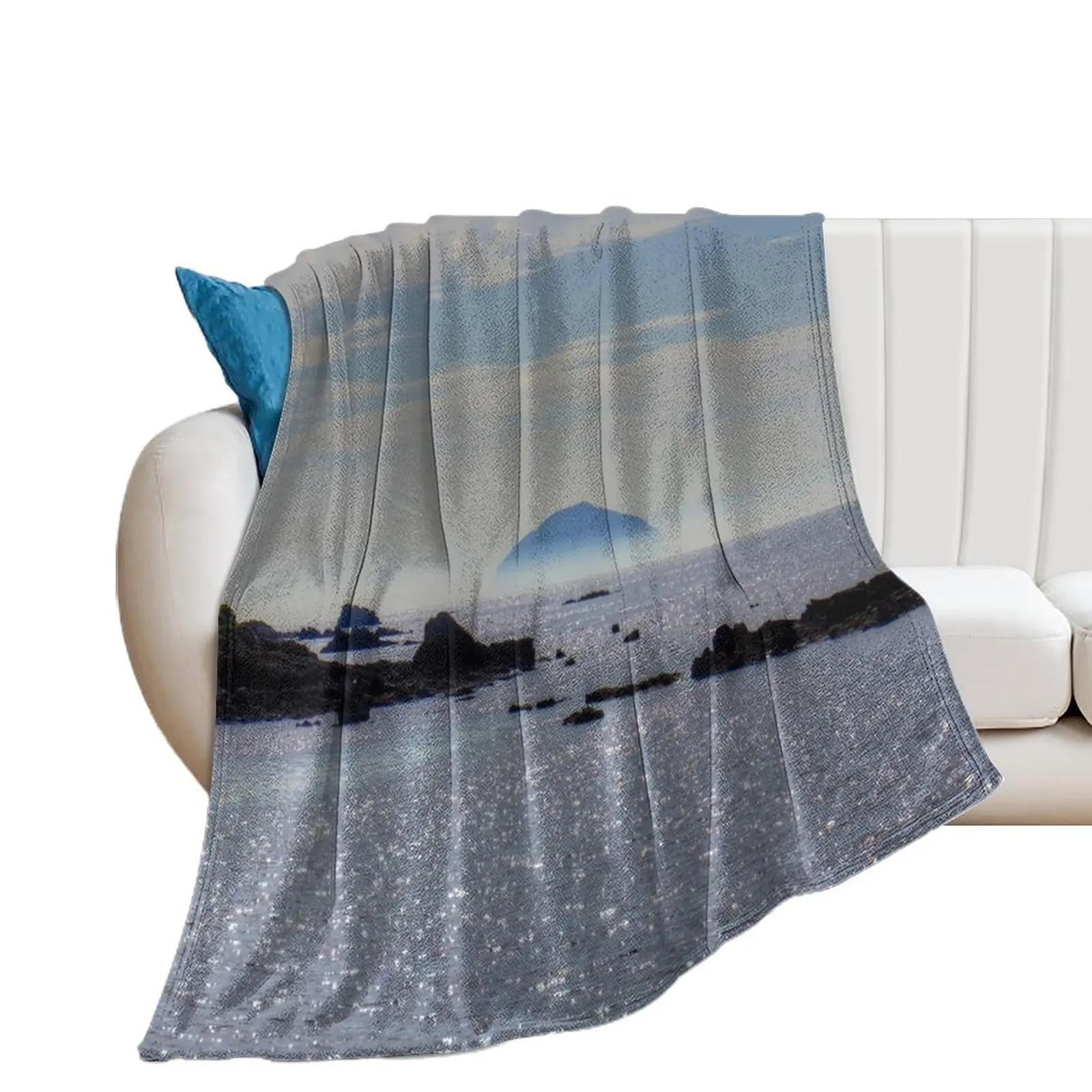 

Ailsa Craig in Mist Throw Blanket wednesday Soft Plush Plaid Thins Giant Sofa Blankets