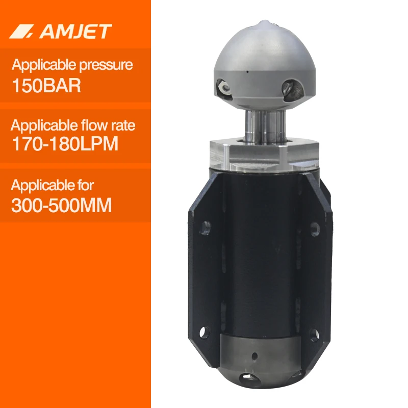 

Rotary Cutter MAX 300mm Root Cutter Sewer Jetter Nozzles 128-200lpm Rotary Pressure Nozzle for Drain Cleaning Machine Hose