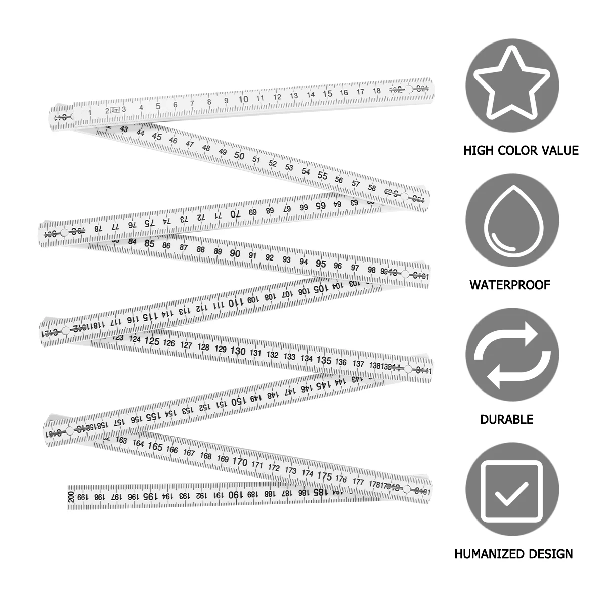 

Plastic Folding Ruler 30cm Clear White cm mm for Carpentry Masonry Tile Hardwood Hobby Wet Environments Foldable Measuring