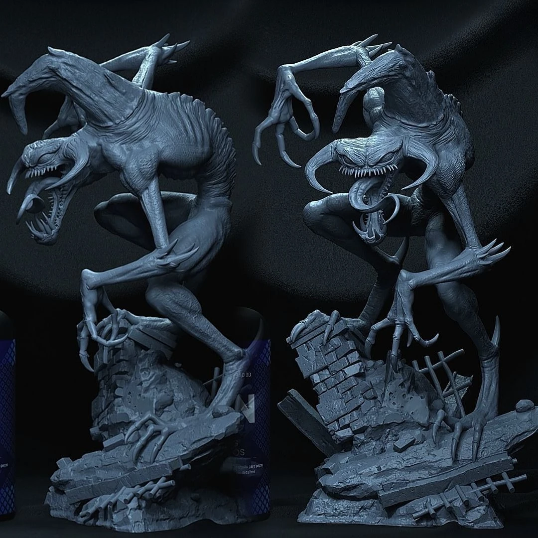 10/12/15/18/21/24cm Horror Creature High-precision Resin GK Unpainted Model Printed Blank Kit DIY Coloring Self-assembly Models