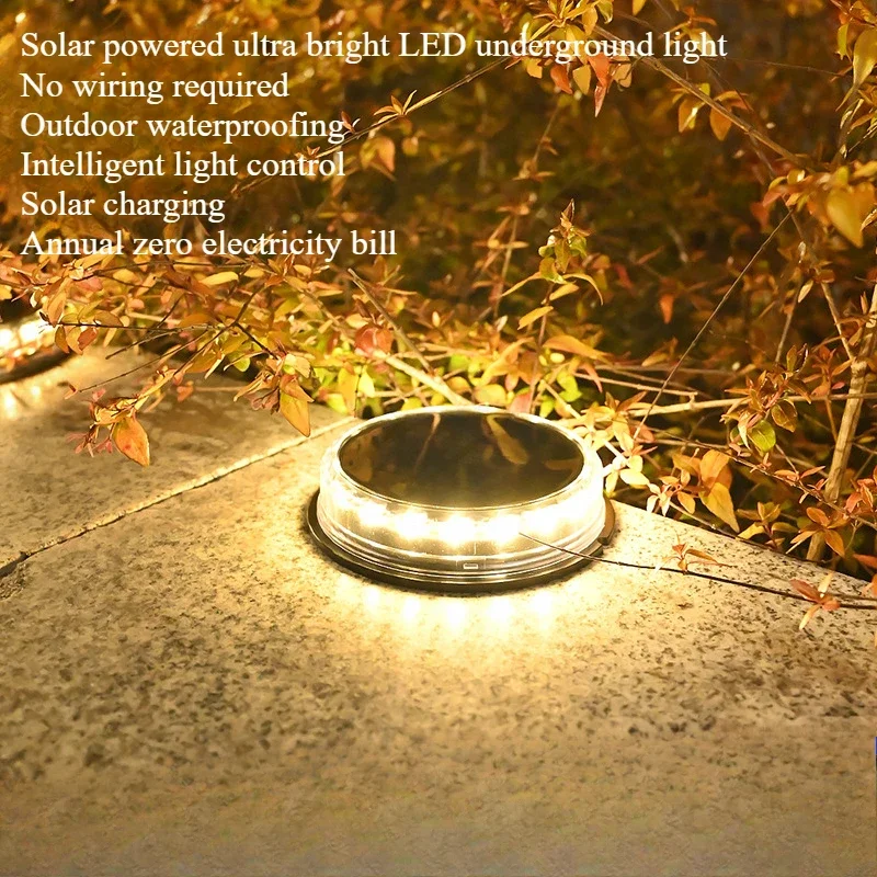 Nueva luz LED Solar subterránea para exteriores, impermeable, hogar, jardín, césped, enchufe en atmósfera, accesorio de iluminación decorativo