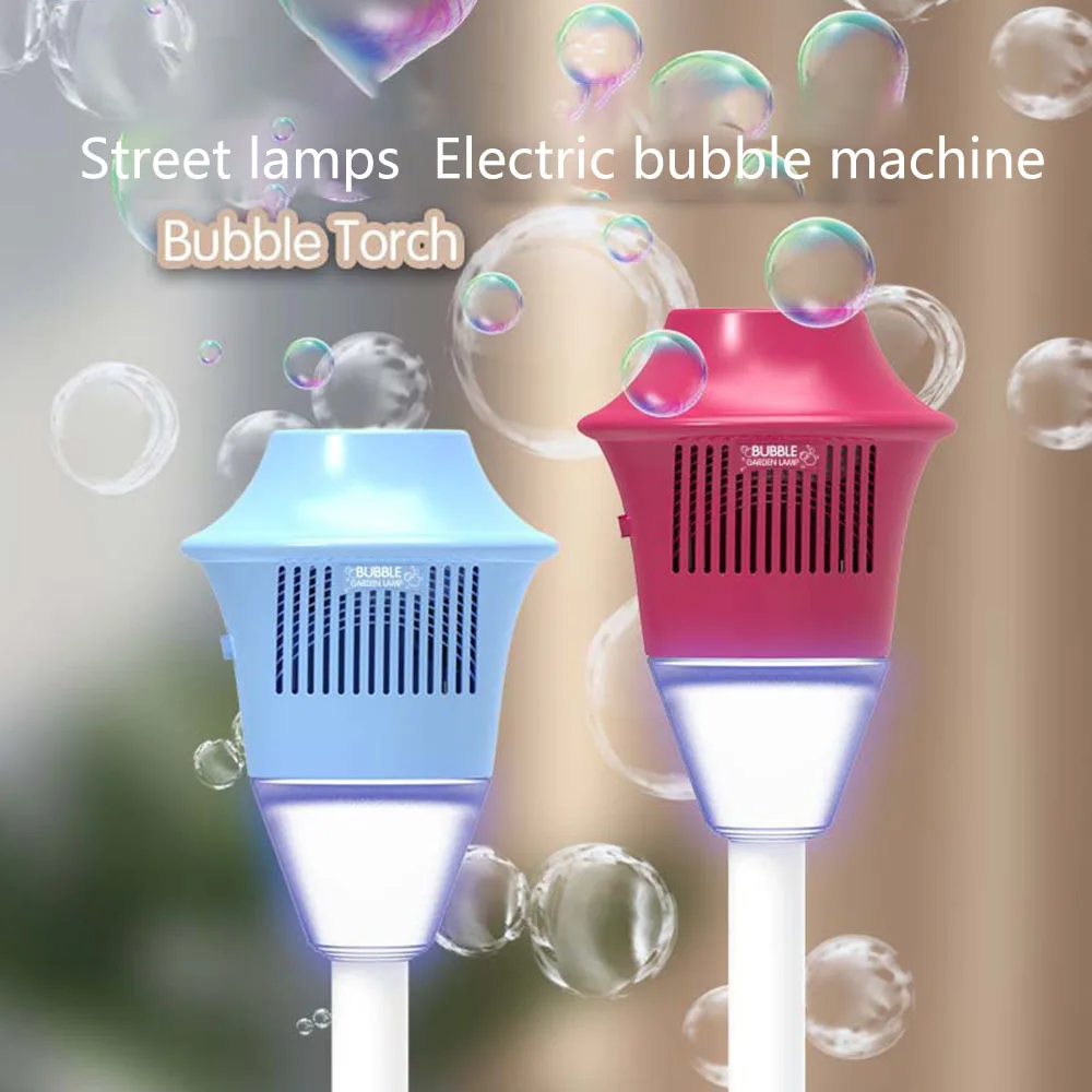 Outdoor Fully Automatic Bubble Machine with Street Light And Music - Battery-Free Children's Toy Water Bubble Maker