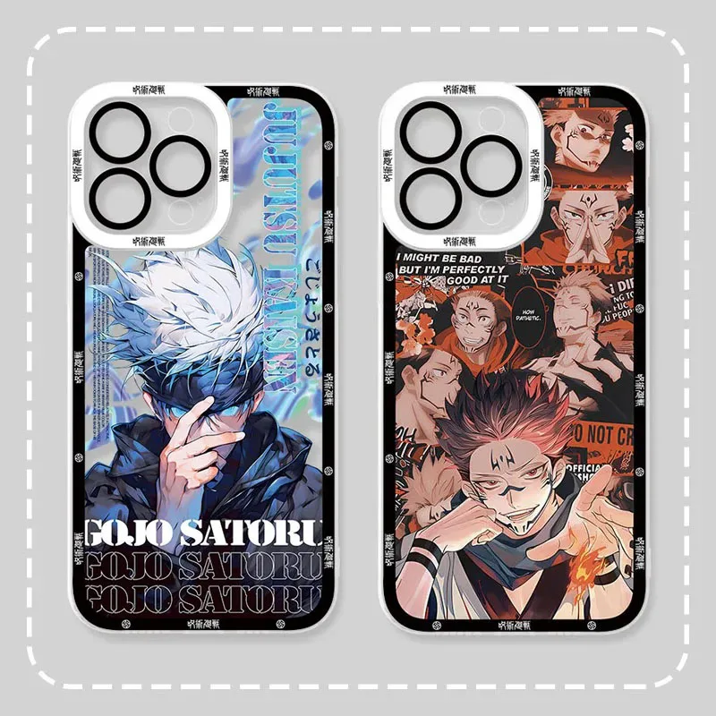 Anime Jujutsu Kaisen Gojo Case For Samsung Galaxy S24 S23 S22 Ultra S21 S20 FE Note 20 10 Plus A15 A25 A35 A55 Soft Back Cover