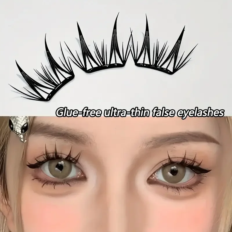 

10 Rows Large Capacity Self-Adhesive Eyelashes No Glue Fake Lashes Extensions Reusable for Makeup Soft Mink Eyelashes