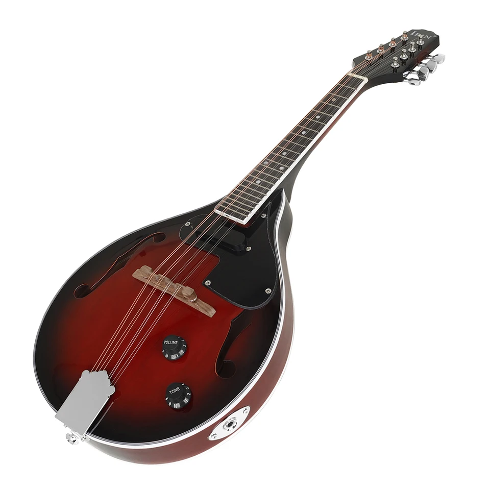IRIN Electric Mandolin 8-String Red Black A Style with Case