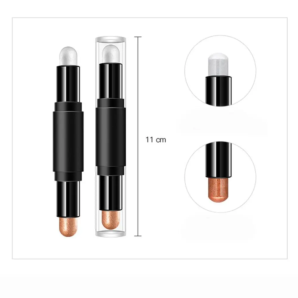 New Double Head Eyeshadow Stick Colorful Shimmer High Pigmented Waterproof Cream Eyes Shadow Pencil Long Lasting Makeup Cosmetic