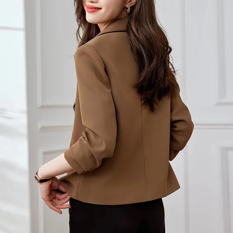 Women\'s Jacket 2024 New Spring Autumn Loose Korean Short Casual All-match Ladies Blazer Coat Elegant Female Blazer Outerwea