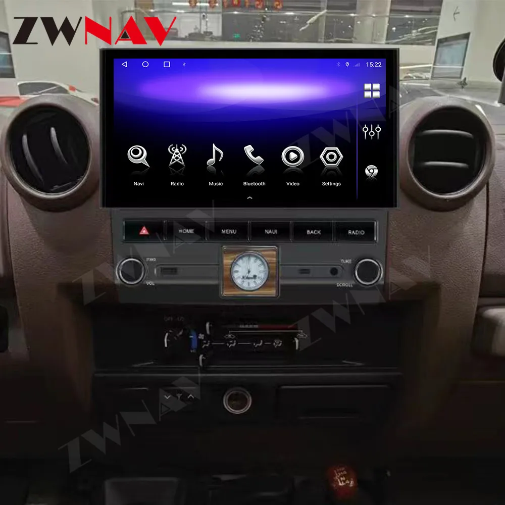 For Toyota Land Cruiser LC76 LC75 Navigation Device Android 13 Car Radio 12.3“ Screen Wireless GPS  Player Stereo Multimedia
