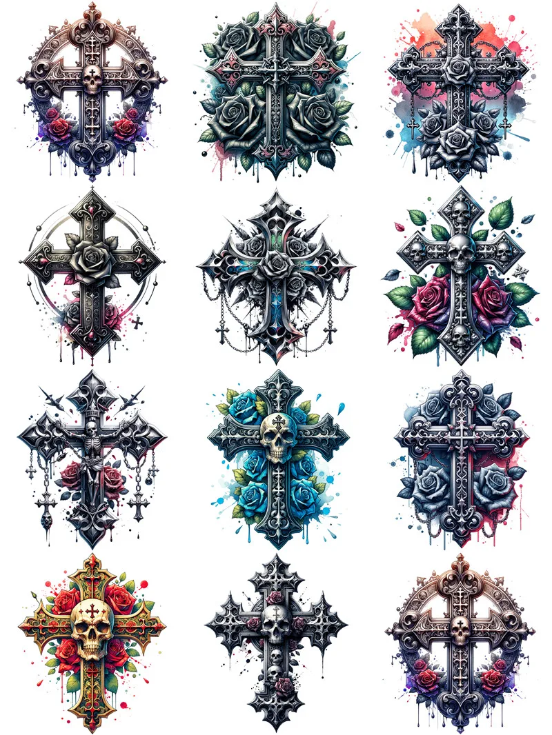 Gothic Cross Stickers Crafts And Scrapbooking stickers kids toys book Decorative sticker DIY Stationery