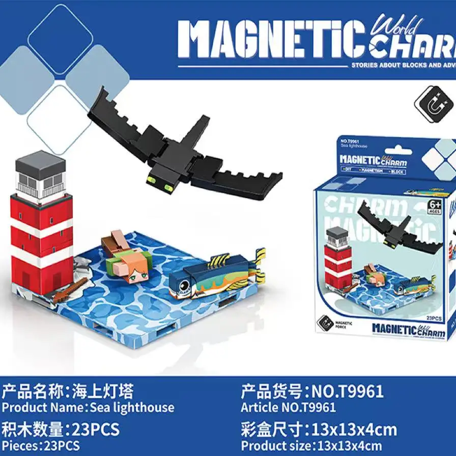 Mini klocki konstrukcyjne Magnetic World Block Magnetyczna zabawka do montażu dla dzieci Model Prezenty urodzinowe dla dzieci powyżej 6 lat