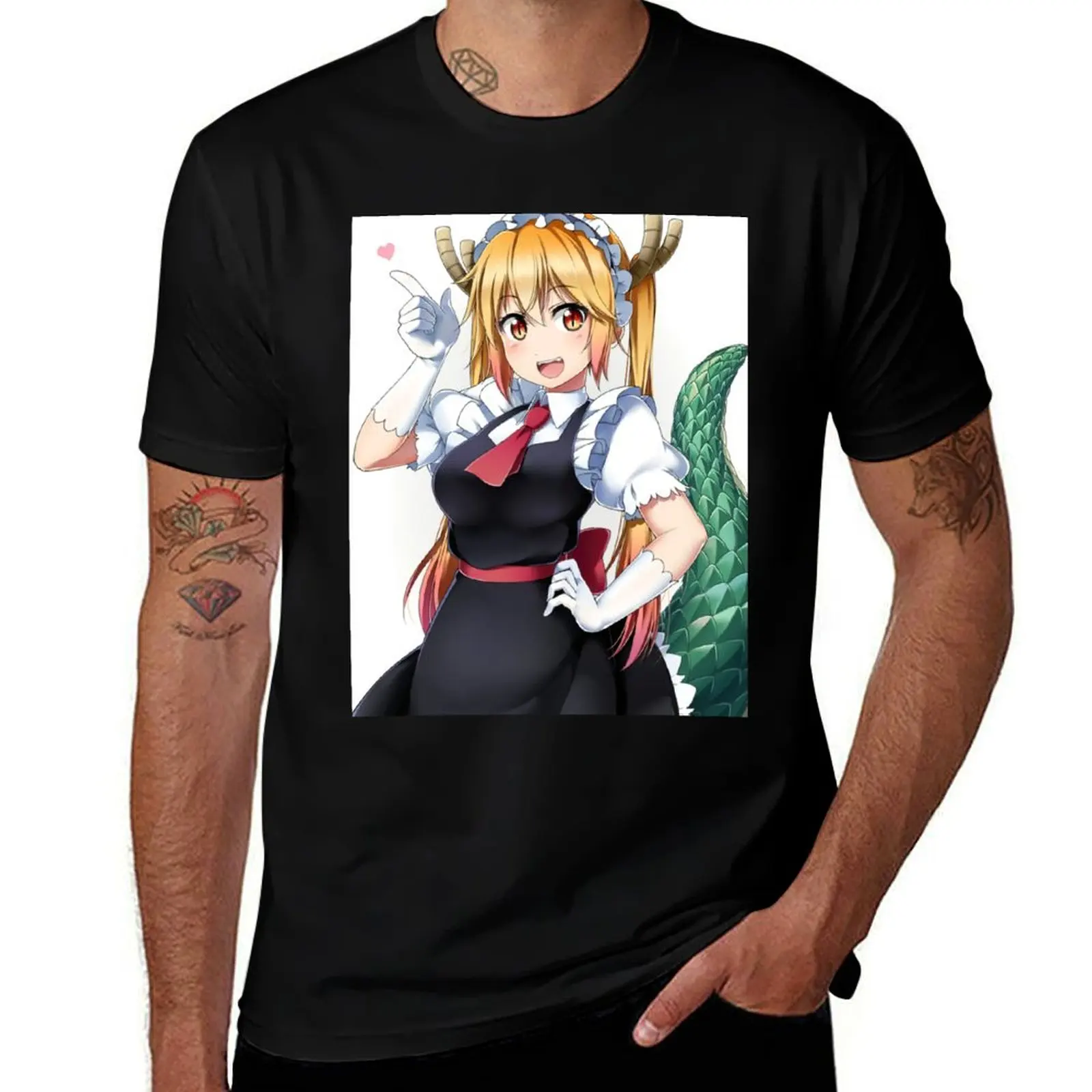 Tohru Miss Kobayashi Dragon Maid Artwork For Otaku T-Shirt printed t shirts for man funny t shirts cotton T-shirt