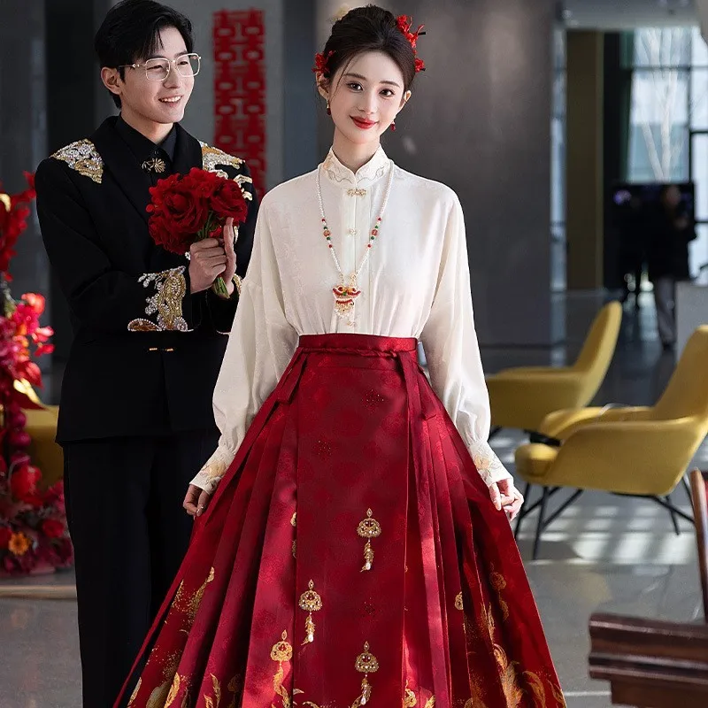 

New Chinese-style traditional Chinese toasting Han-style wedding attire