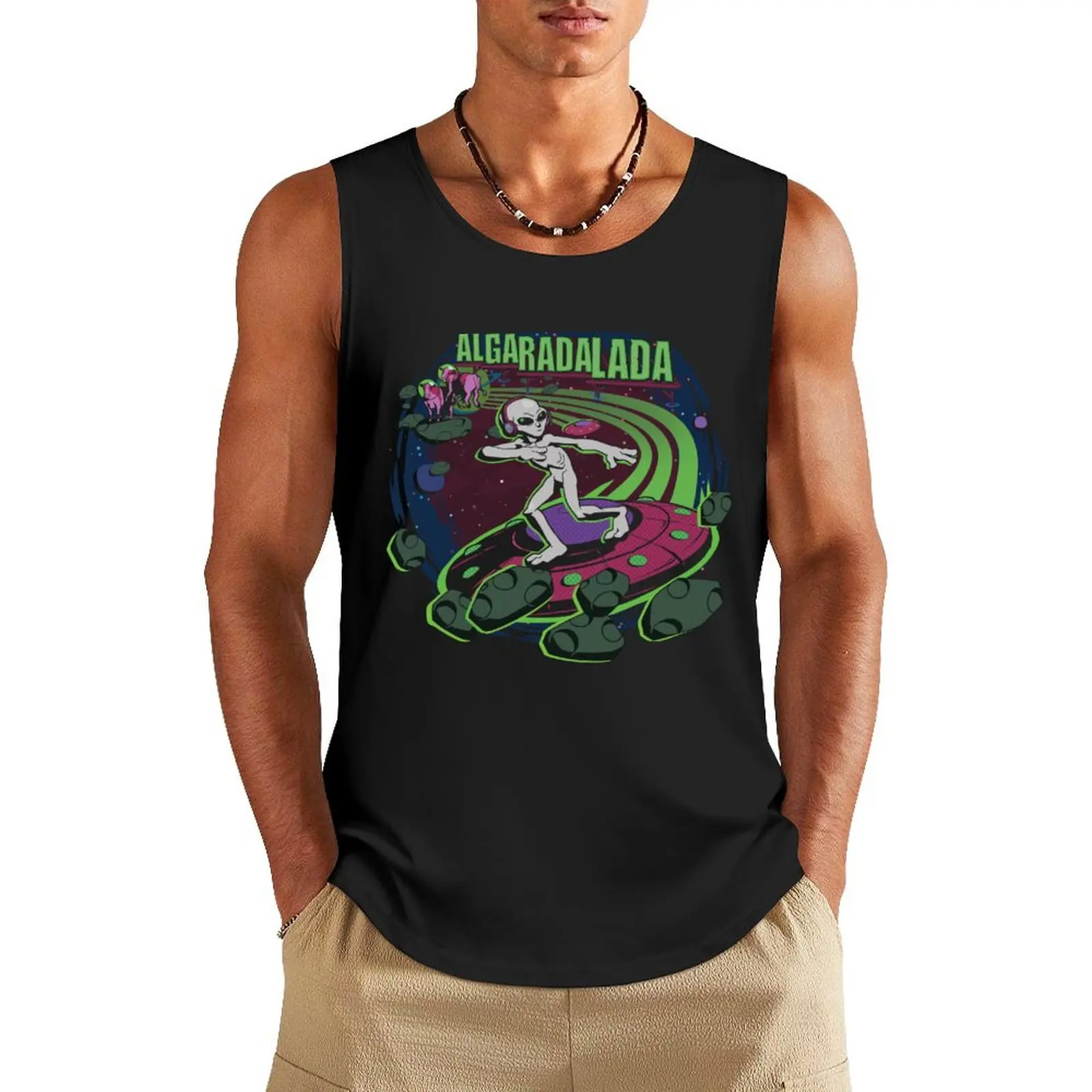 

Algaradalada Tank Top summer clothes man 2024 gym clothes man gym accessories man Sleeveless T-shirt