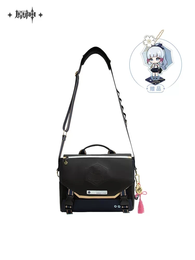 

[Genuine] Kamisato Ayaka Cosplay Fashion Backpack Anime Game Genshin Impact Topics Crossbody Bag Costume Accessories Halloween