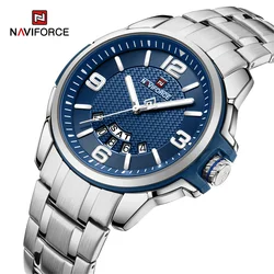 NAVIFORCE Brand Luxury Men's Watch Quartz Stainless Steel Waterproof Wristwatches Classic New Business Clock Relogio Masculino