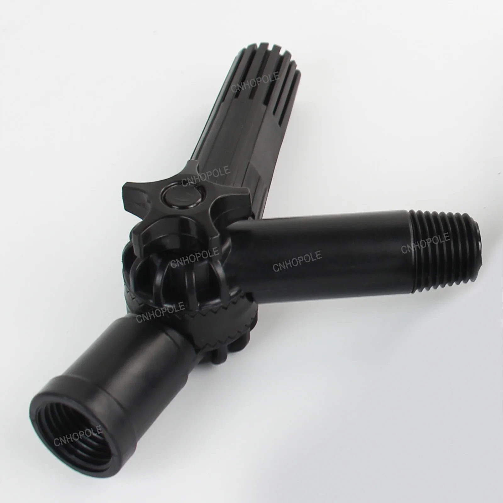 Angle Adapter with 3-Arms for Extension Pole Accessory Hinge Tip Direction Adjustable Device with Standard Germany Thread Tip