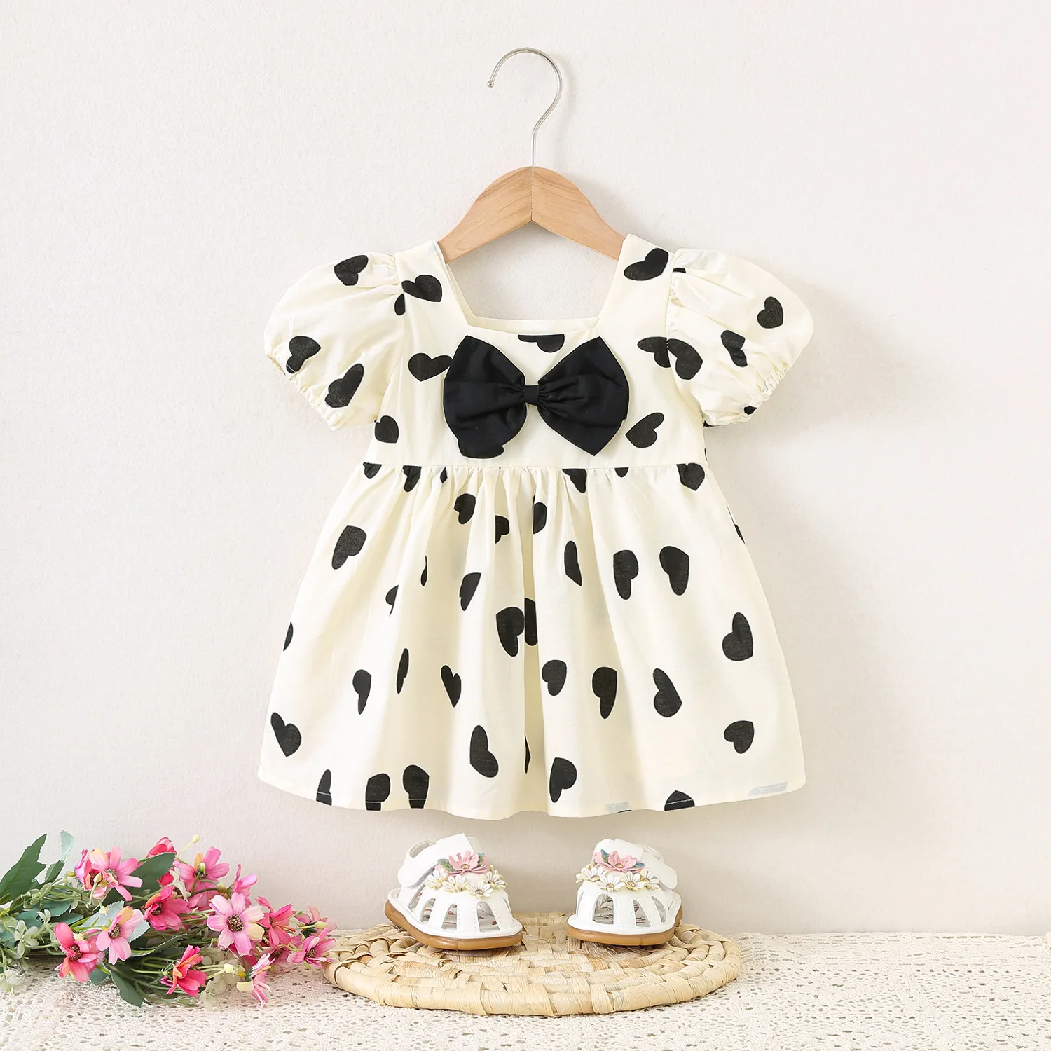 New Baby Girl Children's Love Foreign Style Dress Girls Princess Skirt 1-3 Year Old Baby Summer Skirt