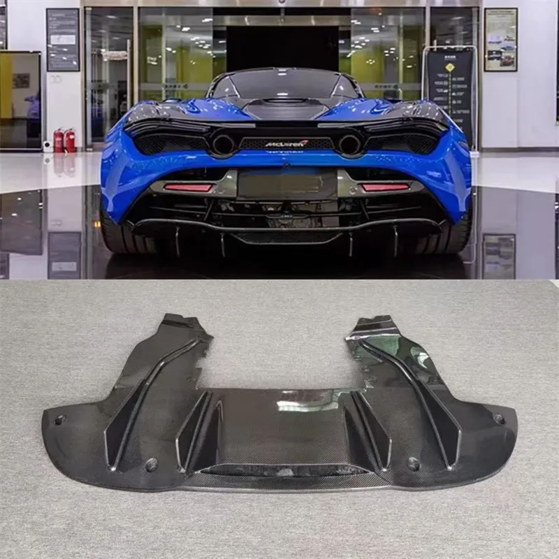 

For McLaren 720S Real Carbon Fiber Car Rear Bumper Lip Diffuser Splitters Spoiler Back Car Accessories Body Kit