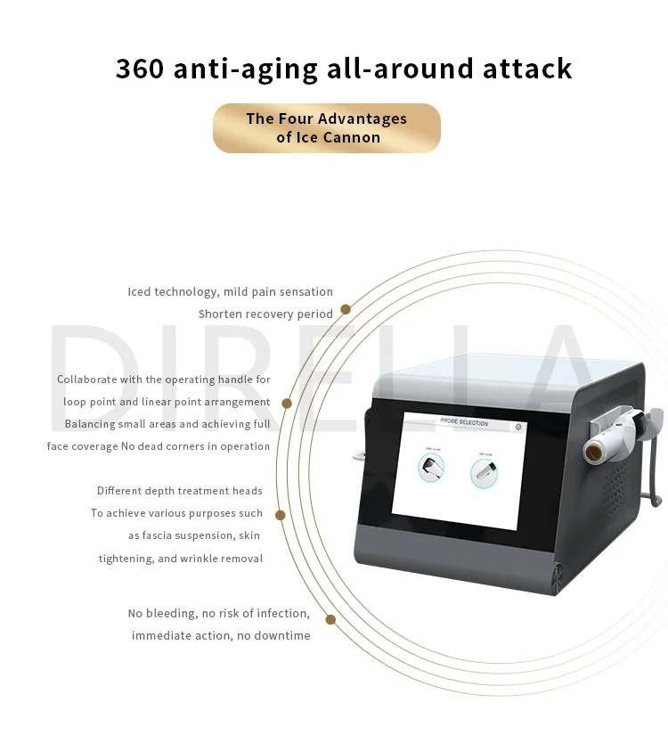 New Technology Face Cryo Anti-aging Machine Facial Firming Lifting Wrinkles Removal Skin Rejuvenation Desktop Ice Cannon Machine