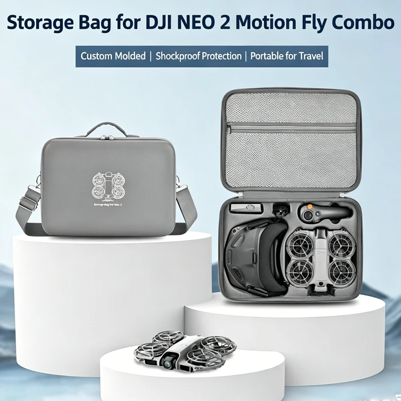 

Портативный жесткий кейс для DJI NEO 2, водонепроницаемый защитный чехол для хранения аккумулятора, кейс для очков N3, аксессуар ﻿