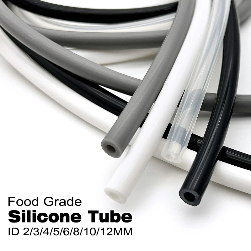 ID 2mm~12mm Food-grade Silicone Tube for Water Dispenser Tea Set Drainage Fish Tank Oxygen Delivery Available in Multiple Colors