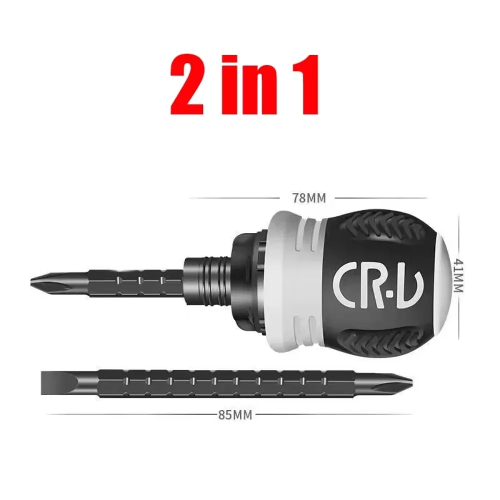 Compact 26 In 1 Ratchet Screwdriver Set Magnetic Dual-purpose Slotted Screwdriver Labor-Saving Phillips Screwdriver Hand Tool