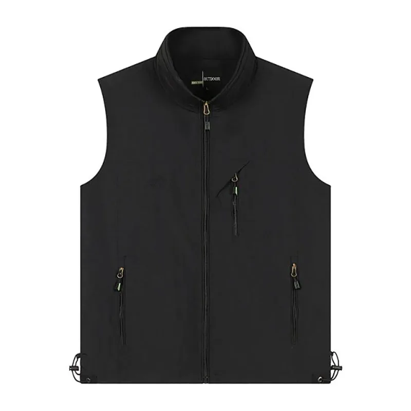 

2025 New Vests Man Thin Casual Wasitcoat for Men Vest with Many Pockets Summer for Men Zipper Regular Men's Waistcoat L-4XL