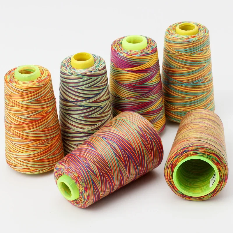 

Rainbow Color Sewing Thread Machine Embroidery Threads for Clothing, Hand Craft Sewing Supplies, Quilting Accessories, 7Roll