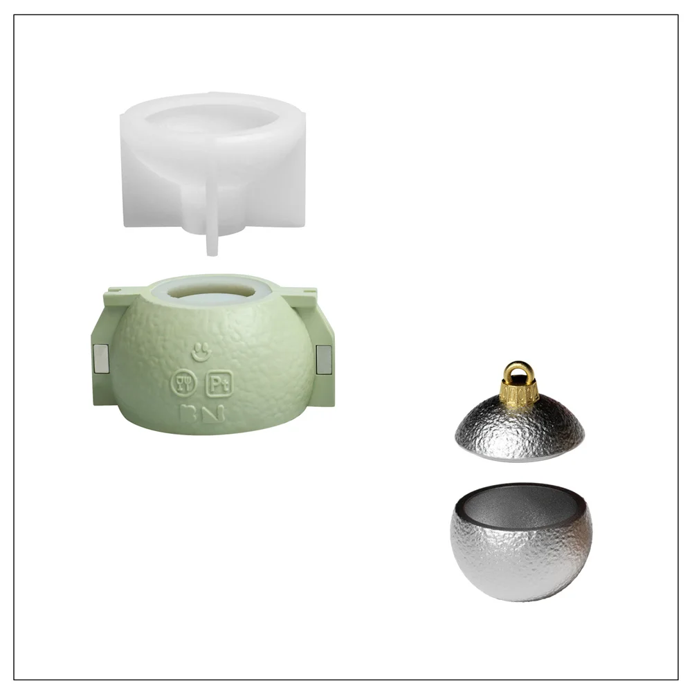 Weihnachten Twinkle Bauble Kerze Glas Silikon Formen für Beton Jesmonite Zement Wiederverwendbare Kerze Nachfüllform DIY Weihnachtsgeschenke
