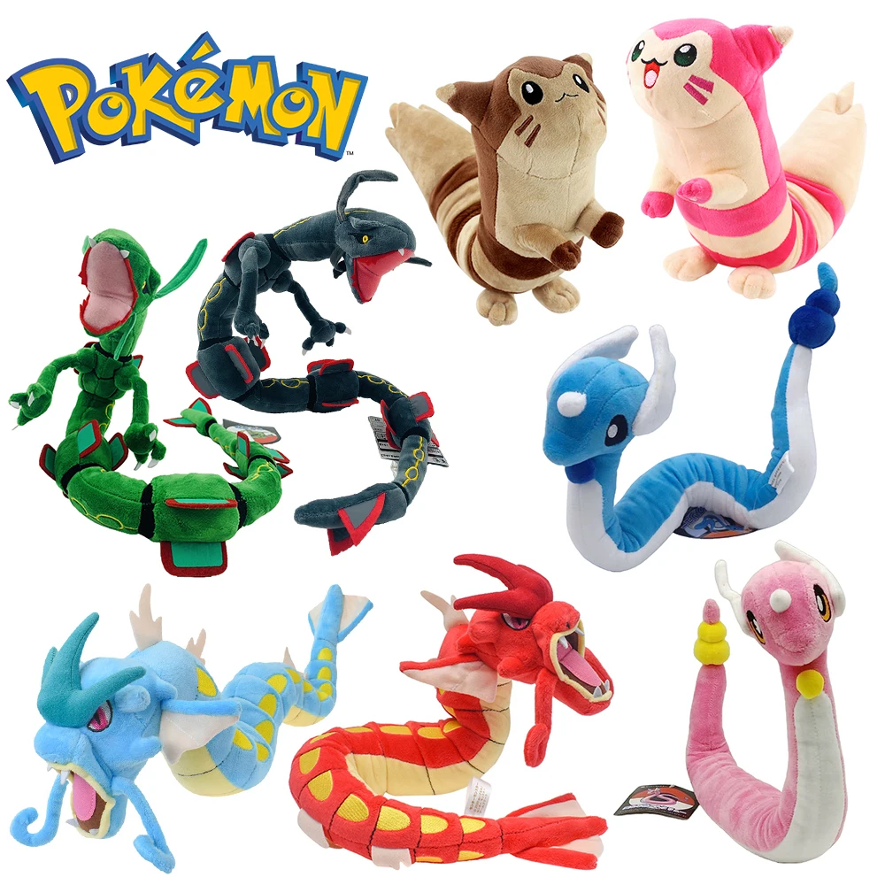 Pokemon Pikachu Peluche Dragonair Gyarados Rayquaza Sky Dragon Animal Furret Stuffed Plush Dolls Birthday Festival Kid Gift