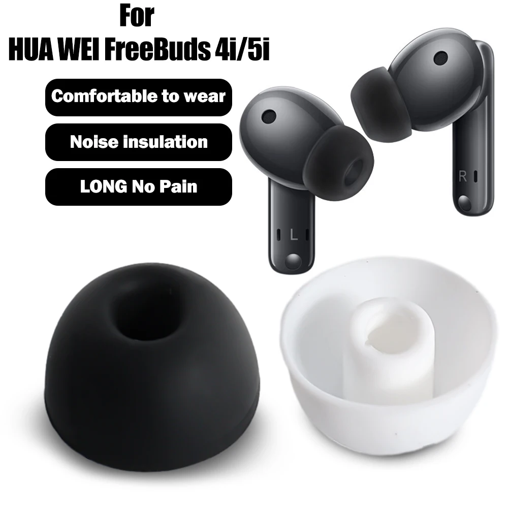 Eartips for Huawei FreeBuds 4i/5i Soft Silicone Earbuds Earphone Earplug Cover Headphone Ear Tips for FreeBuds 5i L M S Size New