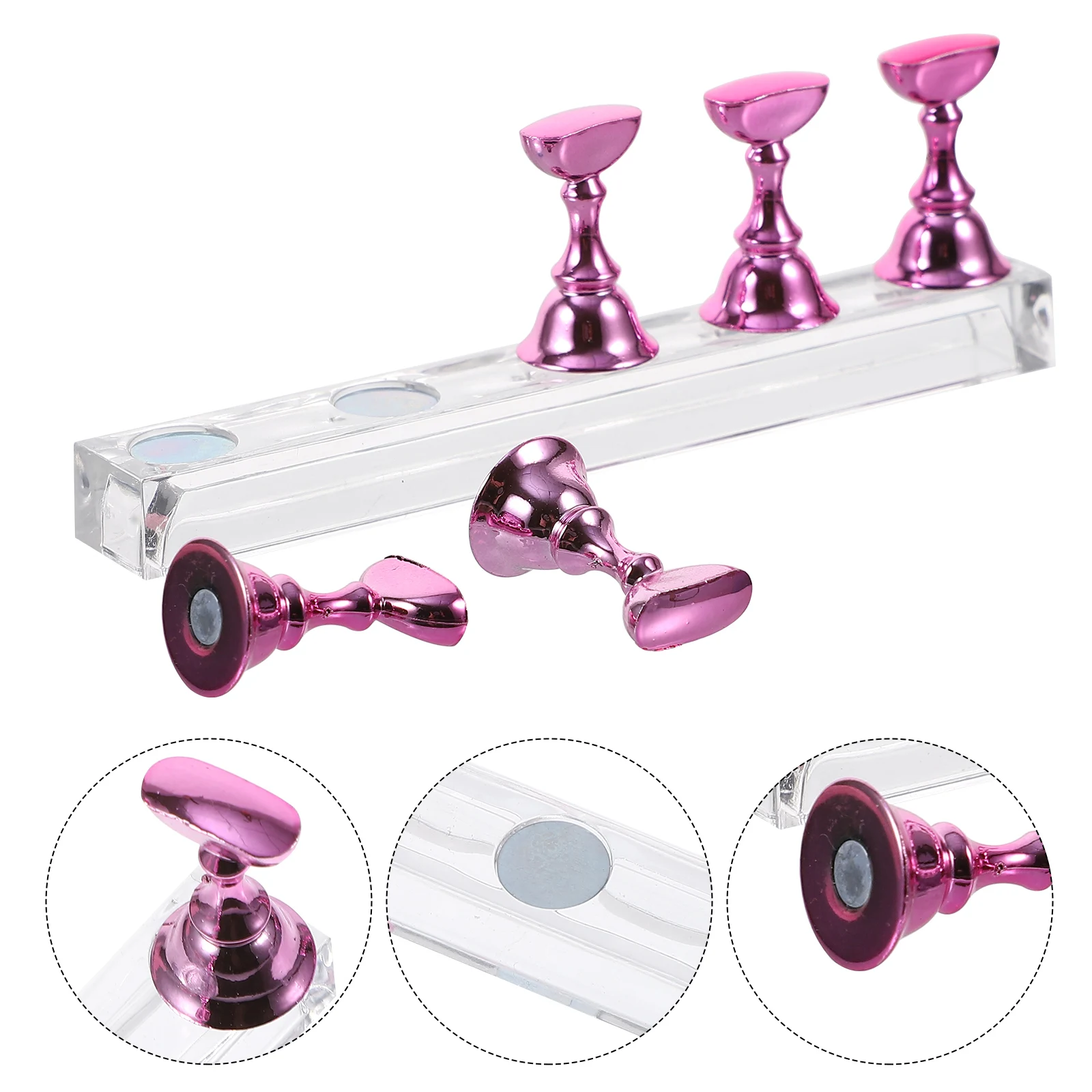 

20 Pcs Armor Display Stand Nail Tips Rack Practice Fake Nails Manicure Tool Art Shelf