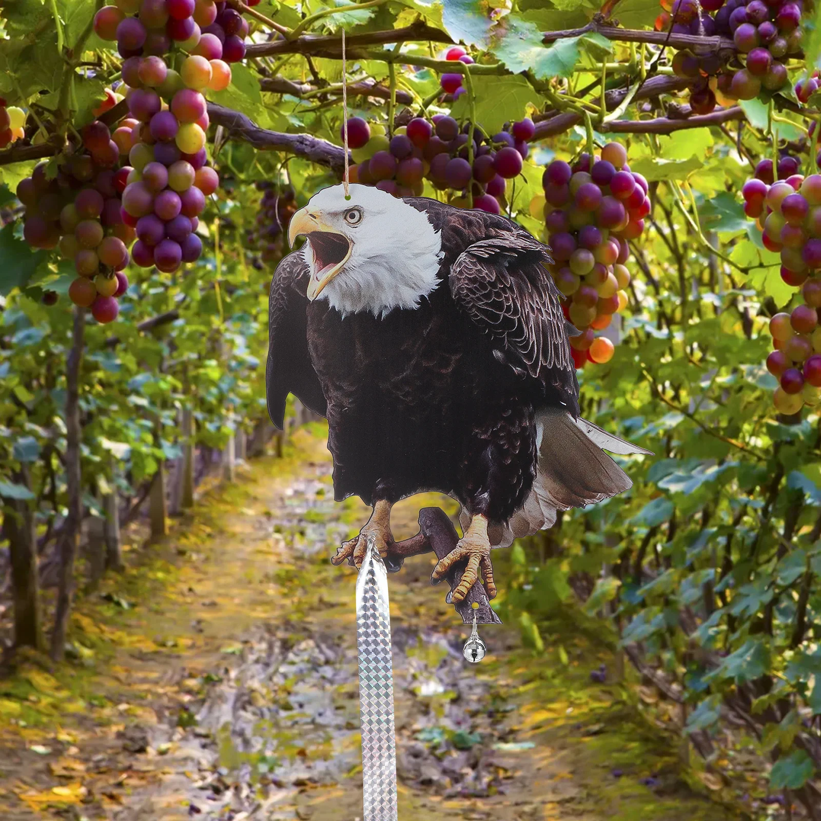 

1 set 1 Set Plastic Owl Hanging Bird Deterrent Outdoor Garden Decoration Yard Ornament Rotating Wind Spinner Pp Craft Decorative