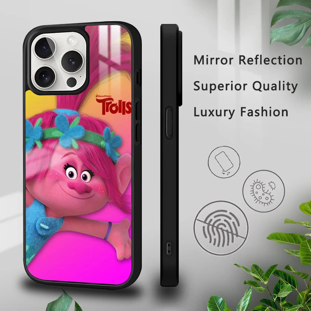 

Cartoon T-Trolls Phone Case For iPhone 16 15 14 13 12 11 Pro Xs Max Mini Plus Celulares Hard Funda