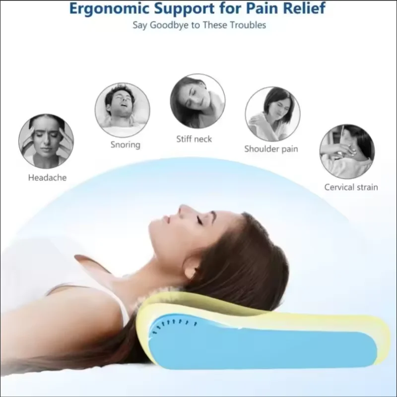 Memory Foam Bed Orthopedic Pillow Neck Protection Slow Rebound Memory Pillow Butterfly Shaped Health Cervical Neck image 4