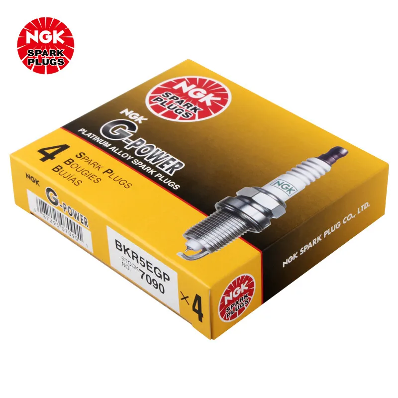 NGK Platinum spark plug BKR5EGP 7090 4-piece package for BYD F3 Modern Tucson Elanante（4PCS)