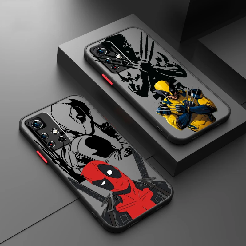

Wolverine Deadpool Cool Popular Frosted Translucent For Redmi Note 13R 13 12 12S 12T 11 11T 11E 10 Pro Plus 5G TPU Phone Case