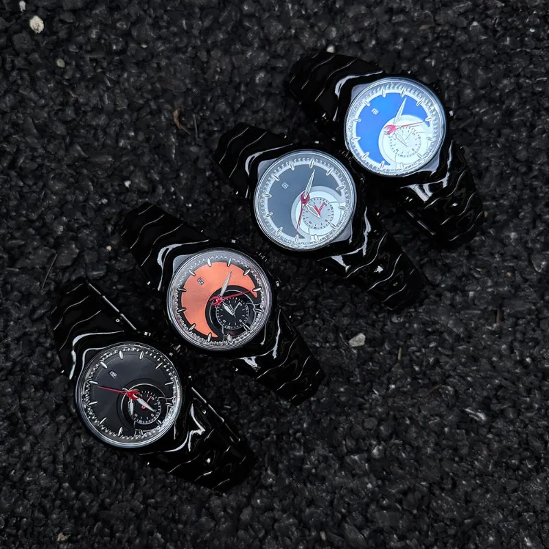 ساعة Y2K للرجال بتصميم غير منتظم باللونين الأبيض والأسود، مقاومة للماء، رياضية، طراز عصري ورائع، ساعة يد متخصصة راقية. #2