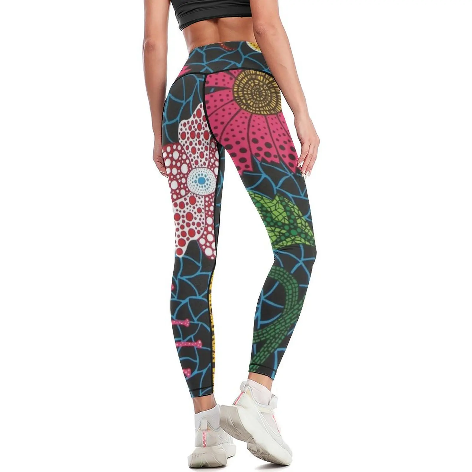 Yayoi Kusama Flowers Design, Art japonais, Yayoi Print, Poster, Produit numérique imprimable, Leggings en toile