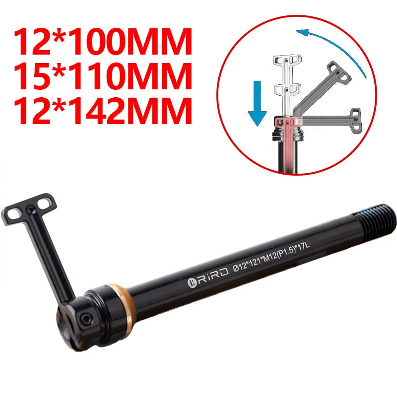 RIRO Bicycle Hidden Quick Release Barrel Shaft Rod 12/15MM Ultralight Aluminum Alloy QR MTB Road Bike Thru Axle Rod Accessories