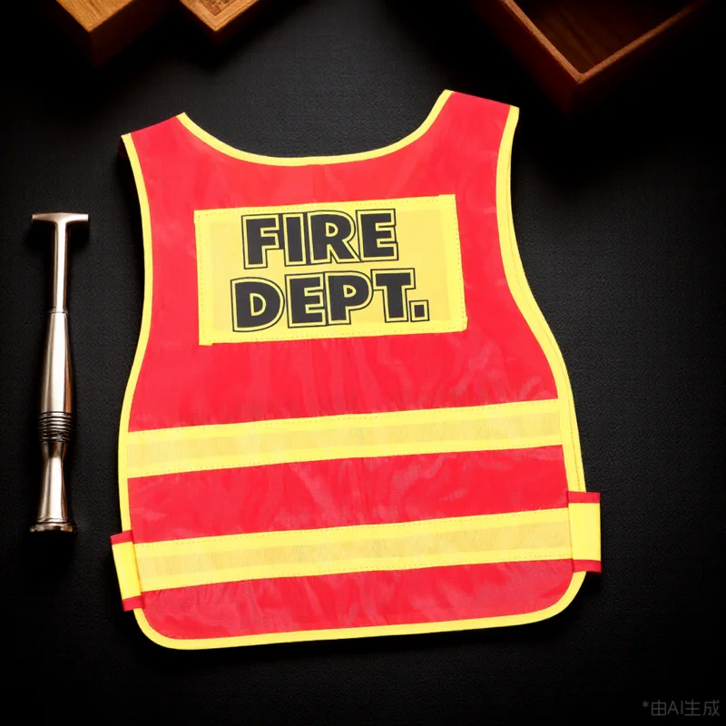

Props Vest Firefighter Dress up Fireman Cosplay Profession Toddler Fabric Outfit
