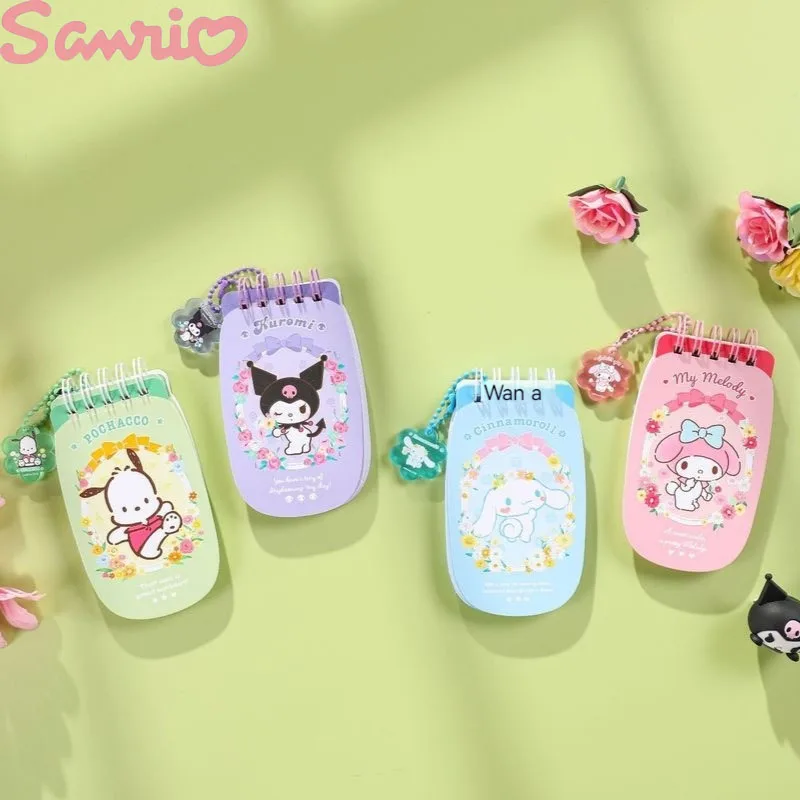 anime sanrio bobina livro my melody kuromi cinnamoroll mini notepad folha solta destacavel cute girl heart notebook material escolar 01