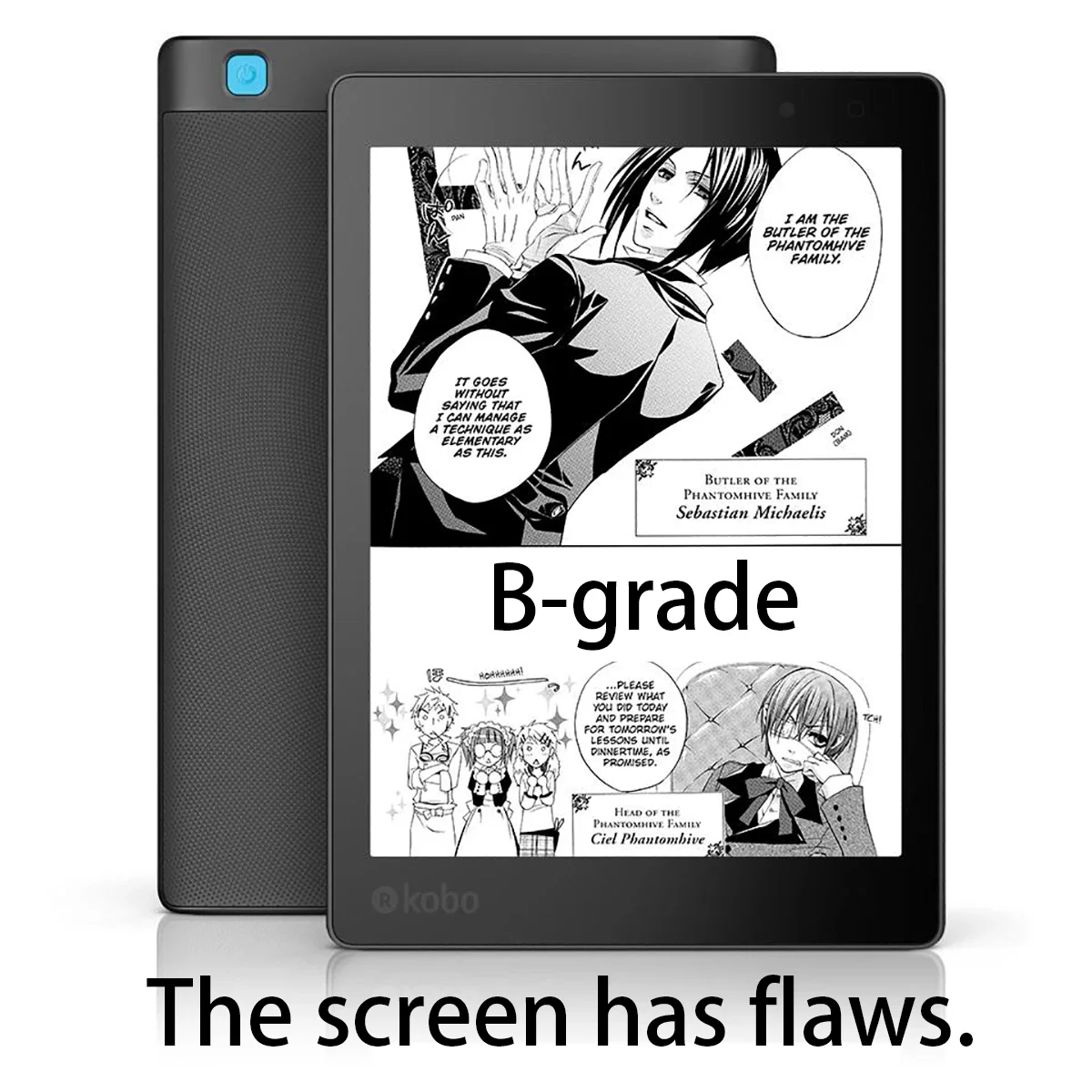 ¡La pantalla es un defecto! KOBO Aura One 7.8" e-Reader Libro electrónico de defectos de grado B 300PPI N709 IPX8 impermeable Carta HD EInk e-paper