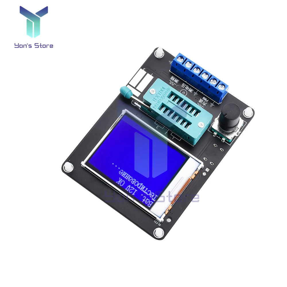 GM328A Transistor Tester Diode Capacitance Meter ESR Voltage Frequency Meter PWM Square Wave Signal Generator Tool