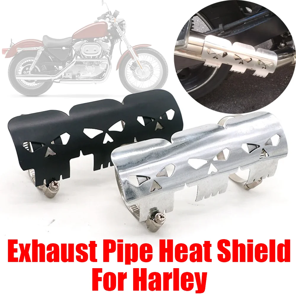 

Motorcycle Exhaust Pipe Heat Shield Cover Muffler Protector Guard For Harley Chopper Bobber Custom Touring Dyna XL Accessories