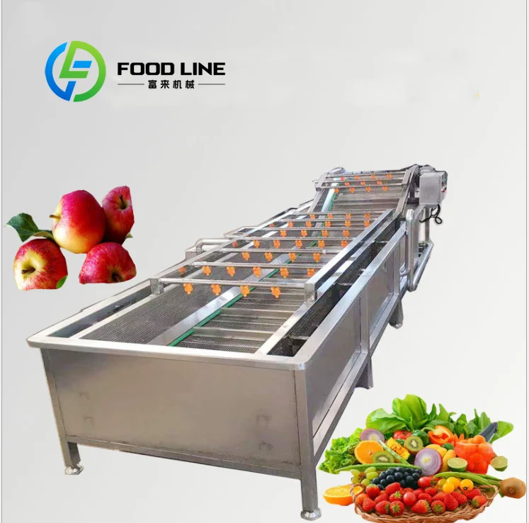 Bubble Vegetable Washer Stable Constant Water Circulation Eliminates Local Dirty Water Accumulation Inside The Washing Tank