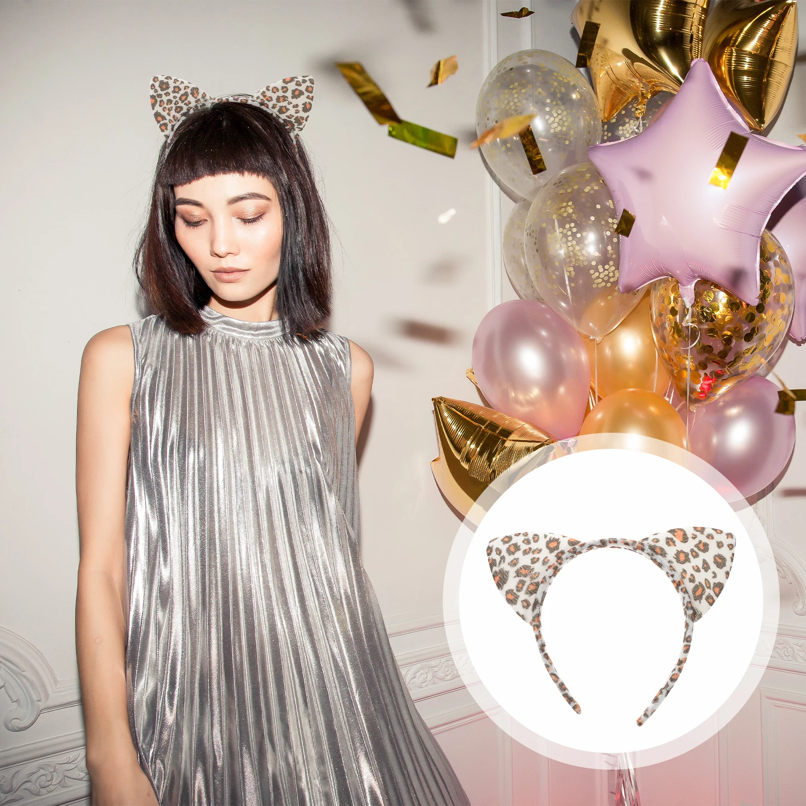 

3Pcs Fashionable Leopard Hair Bands Headbands Stylish Hair Accessories for Parties