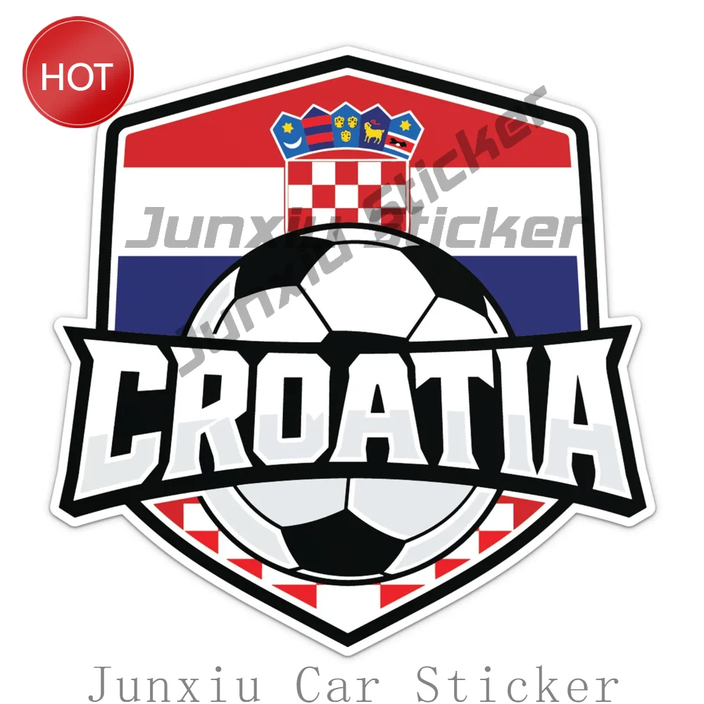Croatia Flag Soccer Vinyl Car Sticker And Bumper Decal